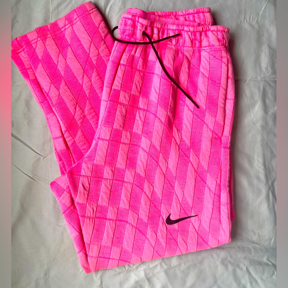 Nike neon pink size lg joggers
